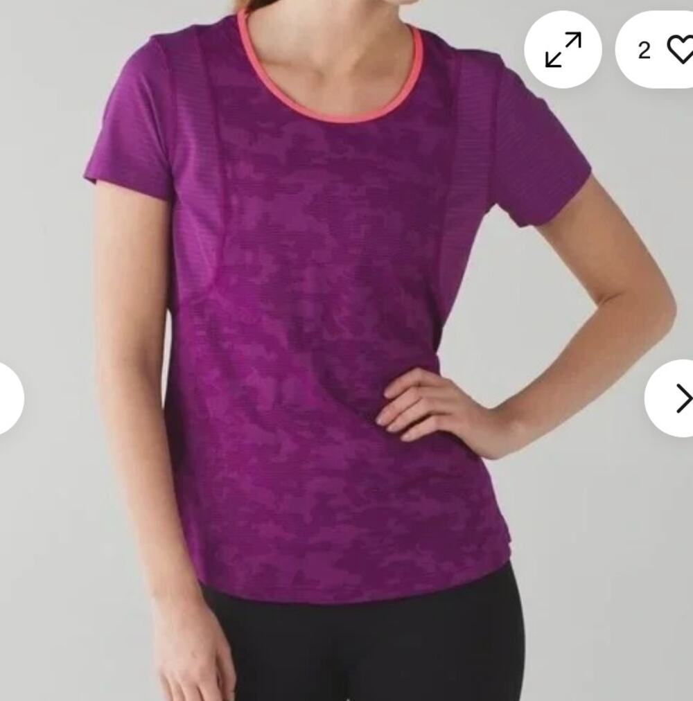 Lululemon Run For Days Camo Short Sleeve